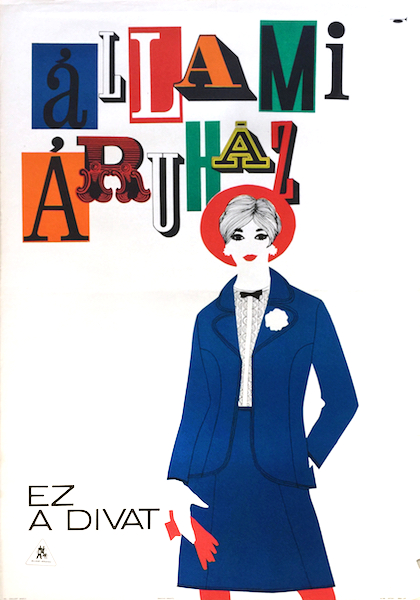 Magda Vorosmarty - This is fashion - State Department Store 1967 vintage Hungarian mid-century modern advertising poster