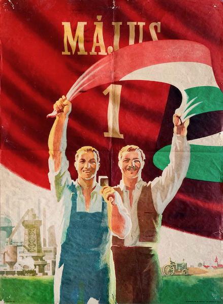 1st of May 1950 communist propaganda poster