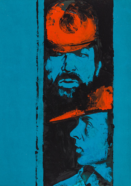 Lajos Gorog - Bud Spencer film Go for It! 1984 Hungarian movie poster maquette