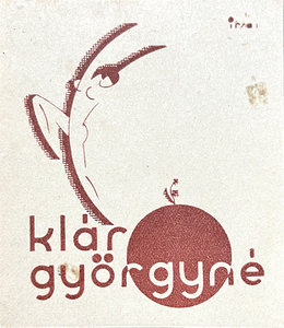 Ex libris Gyorgyne Klar