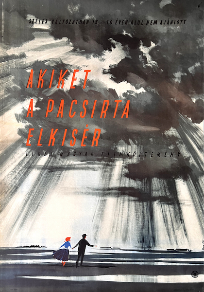 Janos Kass - For Whom the Larks Sing 1959 vintage Hungarian movie poster