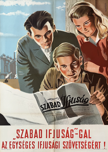 Andras Meszaros - With “Free Youth” for a Unified Youth Alliance poster