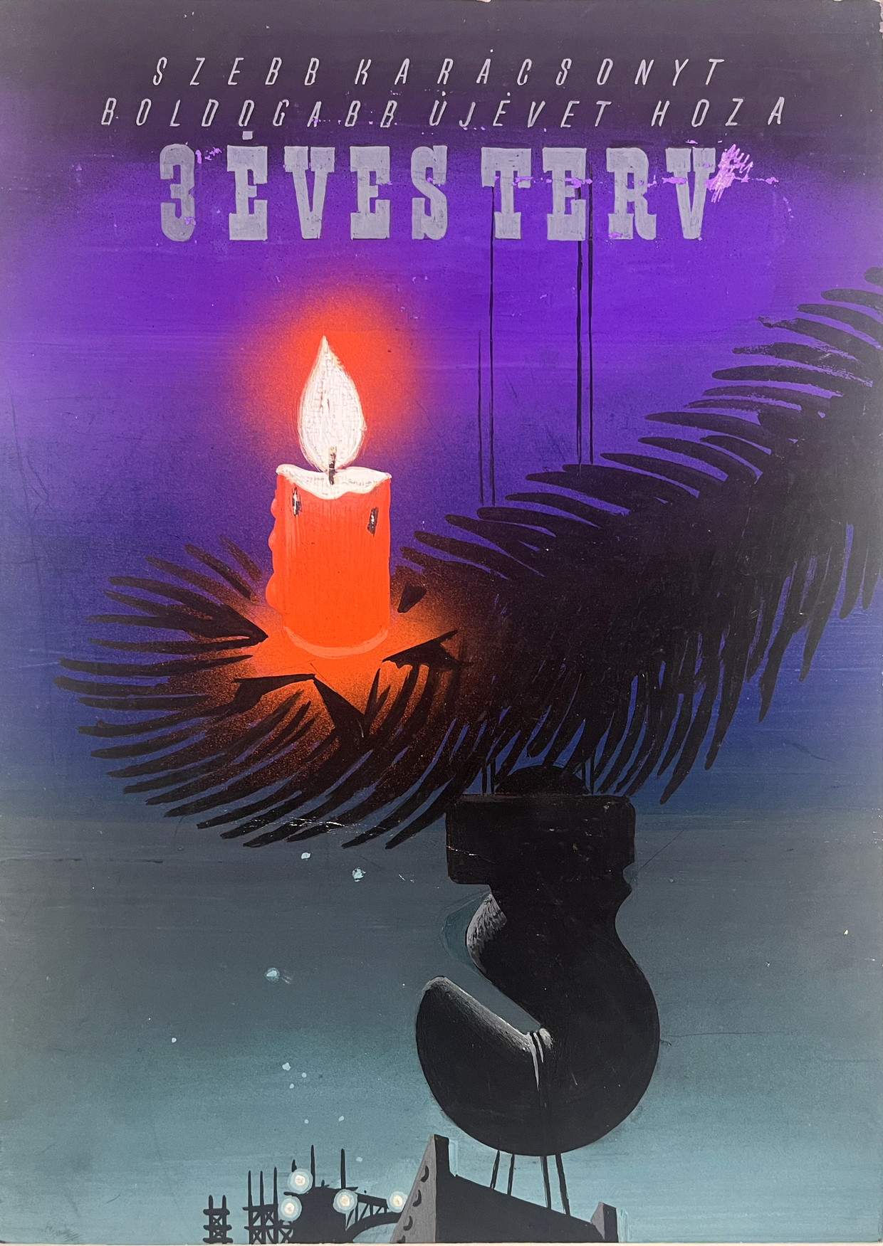 The Three-Year Plan brings a more beautiful Christmas and a happier New Year - original artwork