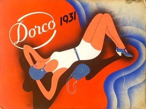 Dorco swimwear catalogue cover 1931 - original artwork