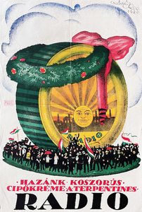 Radio brand is the wreathed shoe polish of our country with turpentine